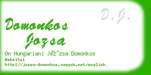 domonkos jozsa business card